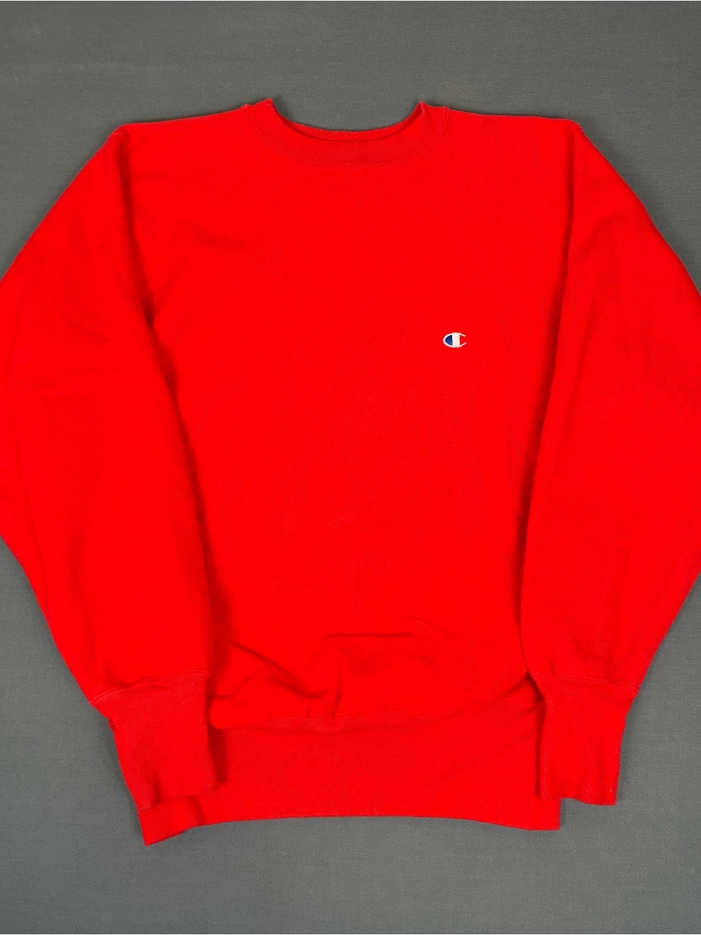 Vintage Champion Reverse Weave Red Crewneck Sweatshirt Men’s Size Large Made USA